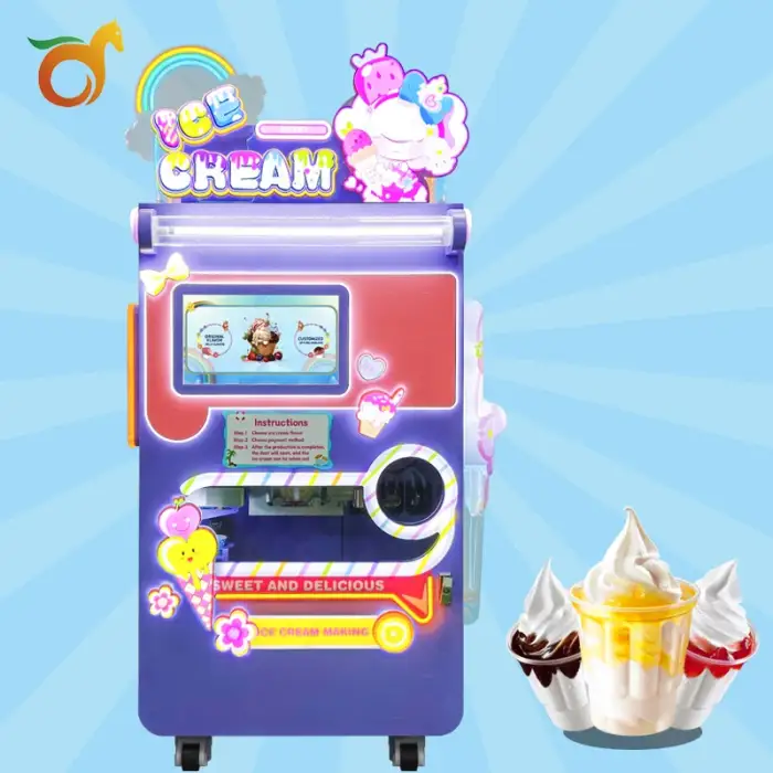 Best Selling Red Rabbit Ice Cream Vending Machine Fully Automatic Soft Serve Maker