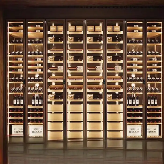 Y wine bar cabinet wine display wooden with glass bar wood bar furniture sliding door shelves  for house living room