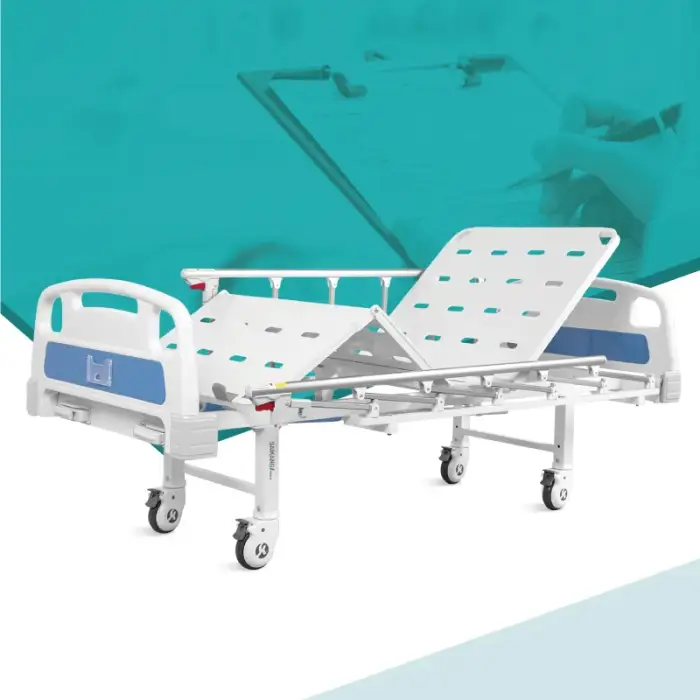 A2k SAIKANG Aluminum Alloy 2-Function Foldable Patient Nursing Hospital Bed - Factory Price