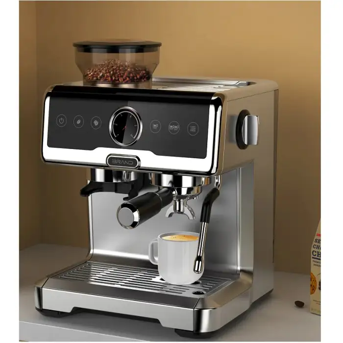 Fully Automatic 15 Bar Espresso Coffee Maker – Stainless Steel Italian Home Espresso Machine