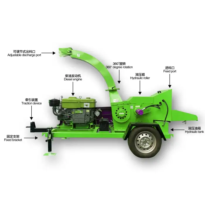 Drum Wood Chipper Crusher Wood Chipper Machine