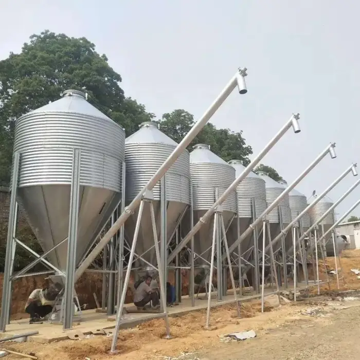 Pig and Chicken Poultry Farm Used Feed Silo Animal Feeders for Silo Feed Line