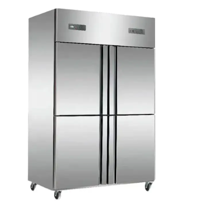 Kitchen Freezer Upright 4-Door Chiller Refrigerator for Commercial Refrigeration Equipment