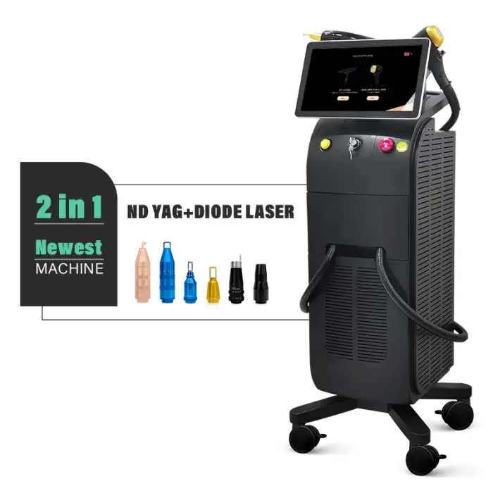 Tattoo Removal and Laser Hair On Sale Diode Laser Hair Removal &amp; ND 2 in 1 Machine Laser Hair Removal Machine Tattoo