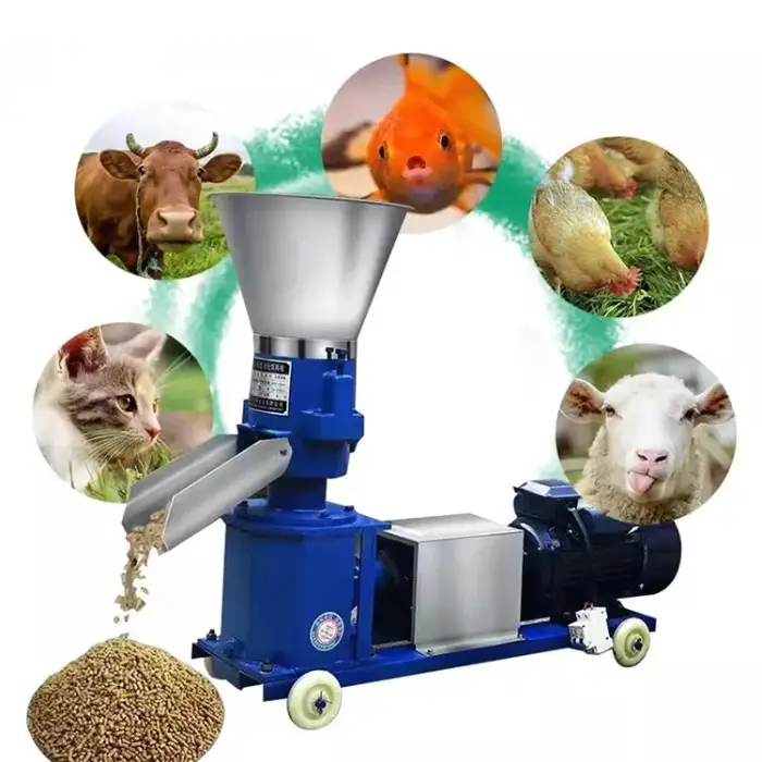 Mini Small Wood Poultry Chicken Fish Pig Goat Cattle Cat Animal Pellet Manufacturing Pelletizing Machine Feed Processing Machine