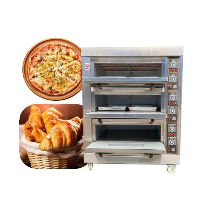 Commercial 2/4 Layers Gas and Electric Deck Pizza Oven with Proofer.