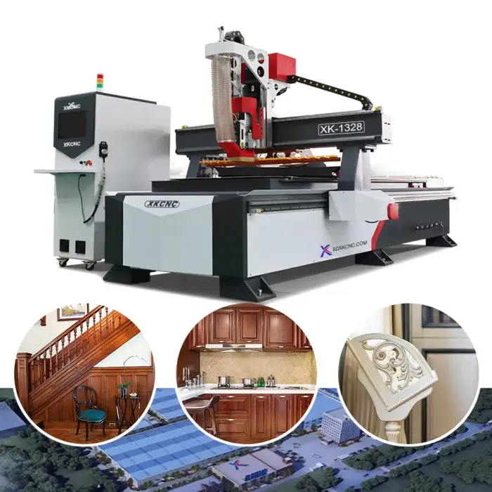 Xunke Fully Automatic Tool Change (ATC) CNC Nesting Machine for 3-Axis Wood Furniture Production