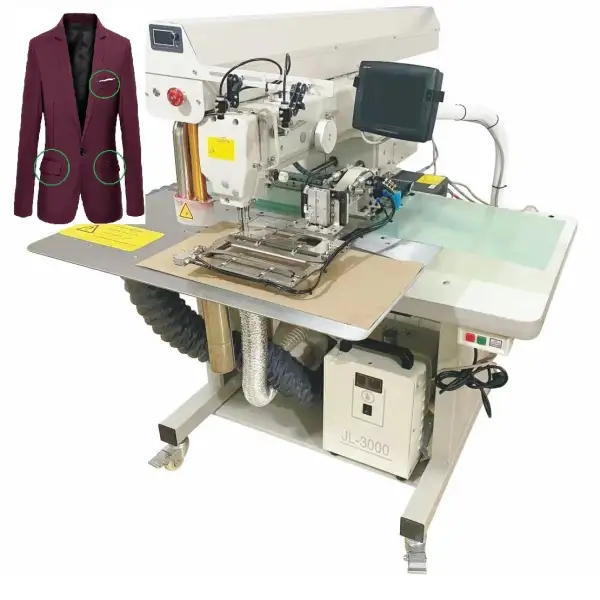 QS-3020-OP apparel textile machinery Automatic zipper Laser Pocket Open sewing machine pocket welting machine