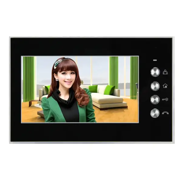 2 apartments video door phone wired intercom building system 8monitor add 2outdoor unit