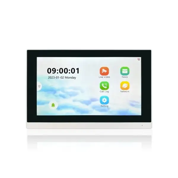 VI01 7 inch Touch screen video intercom system with face access control terminal and IP Camera VI01