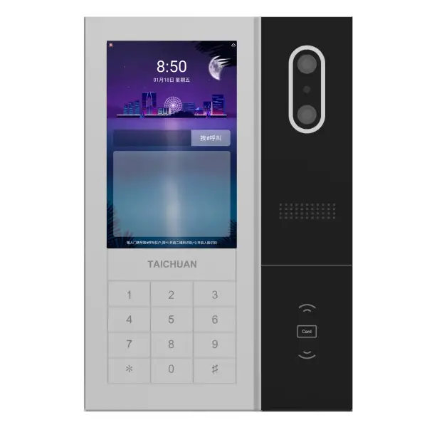 Fingerprint Unlock Ip Video Intercom Full Digital Facial recognition Video Door Entry System Intercom System