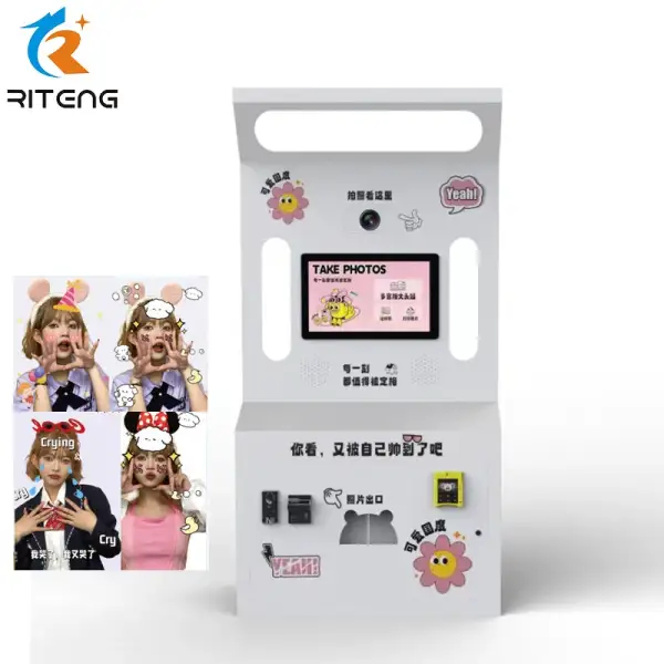 Commercial Portable Shopping Mall Mirror Photo Booth - Instant Touch Screen Korean DSLR Machine