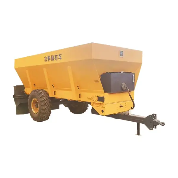 Farm tractor mounted ash spreader Manure spreader Hydraulic traction white lime spreader