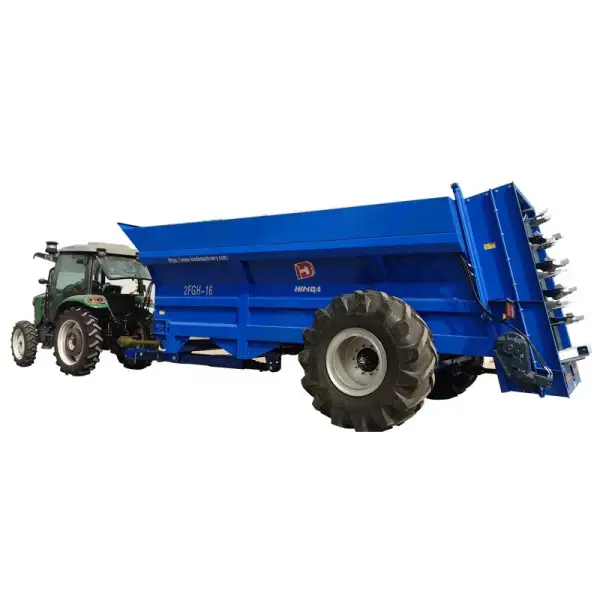 Tractor-towed rear vertical double auger manure spreader organic fertilizer spreader machine