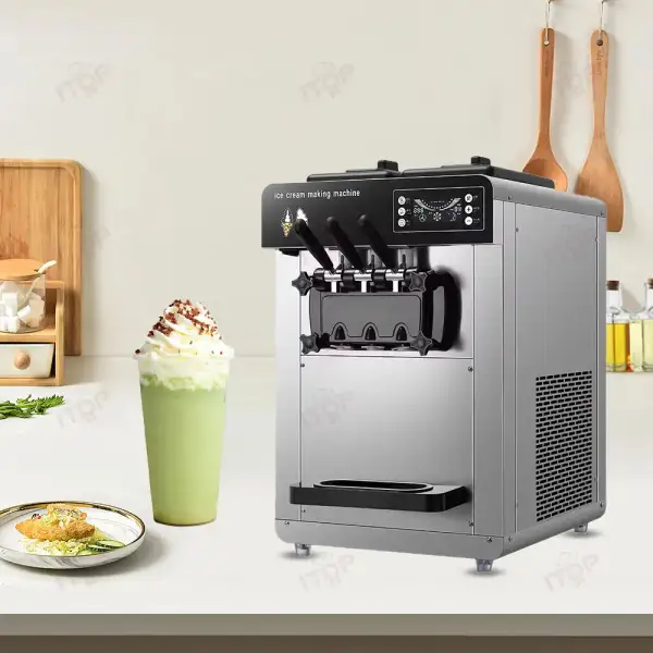 Easy-to-Operate 3-Flavor Soft Serve Ice Cream Machine: Ice Cream Machinery