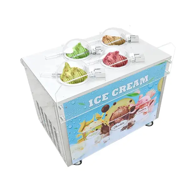 Commercial Gelato Machine: Fresh Air-Cooled Ice Cream and Yogurt Batch Freezer