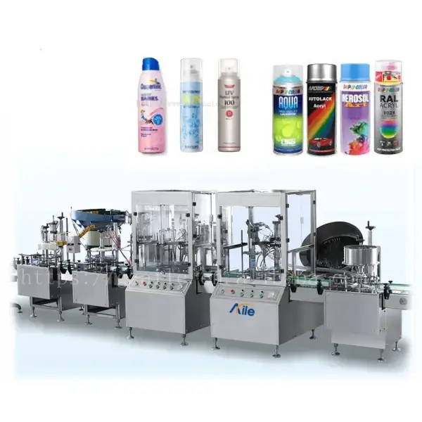 Aile Automatic Aerosol Spray Paint Machine for Graffiti Spray Filling Production Line