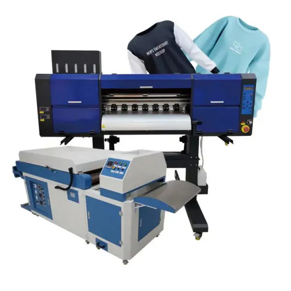 High Quality 24in A1 60 cm Roll Double Head I3200 4720 Wide Format DTF Inkjet Printer Machine With Powder Shaker