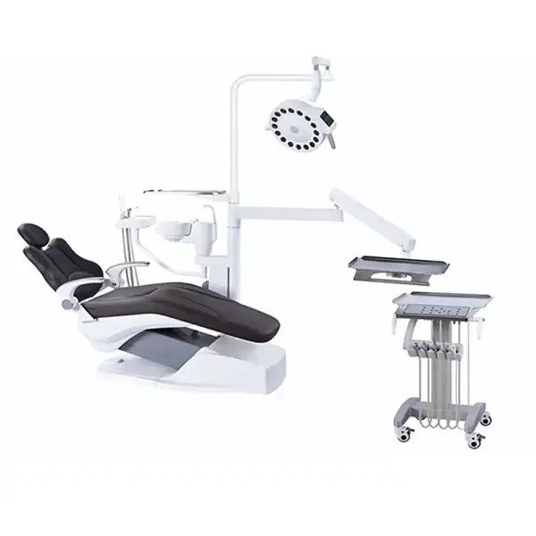 Complete Dental Chair and Unit Set with Woodpecker N2 Scaler, Compressor, Intraoral Camera, and Curing Light