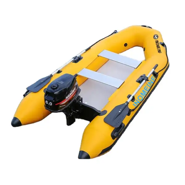 Fashion Design PVC Rowing Boats Kayaks Popular Size 2m 3m 4m Inflatable Fishing Boat with Outboard Motor