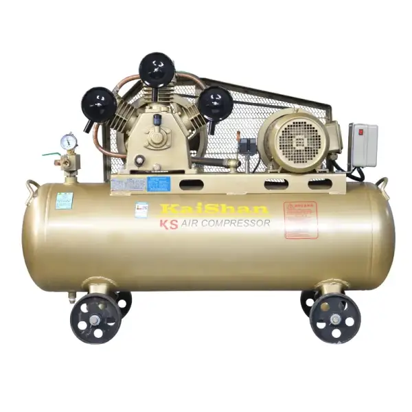 Portable Silent Piston Air Compressor With 200L Air Tank 2Heads Oil-Free AC Power