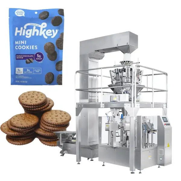 Automatic Multi-Function Packaging Machines Food, Cookie, Chips, Biscuit, Nut,  Snack Pouch Packing Machine