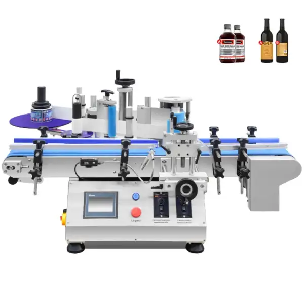 Automatic label applicator machine desktop  round bottle water bottle labeling machine