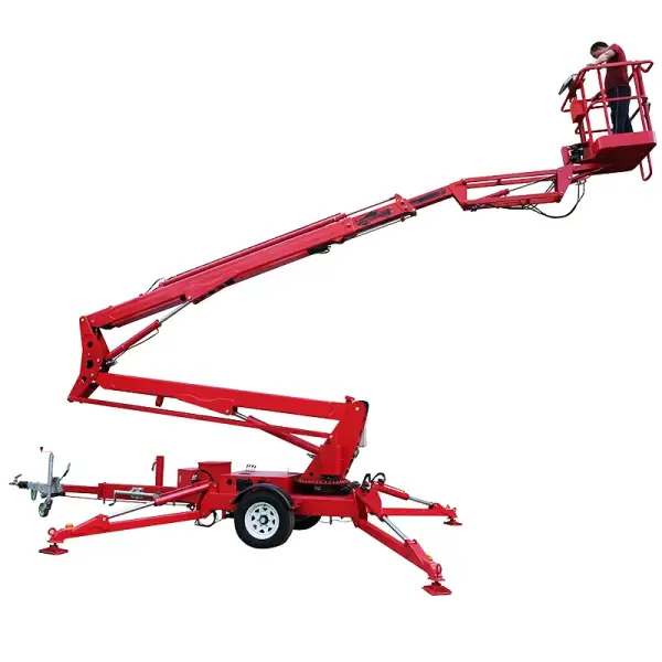 10m-24m Trailer Hydraulic Towable Man Boom Lift Cherry Picker