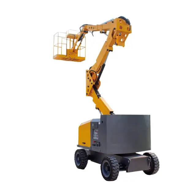 Electric Powerful Hydraulic Cherry Picker Towable Trailer Boom Man Lift