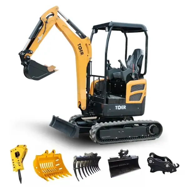 Hydraulic Crawler Excavator 0.8 Ton 1 Ton 1.5 Ton 1.8 Ton 2 Ton Mini Excavator Diesel with EPA Euro 5 Engine