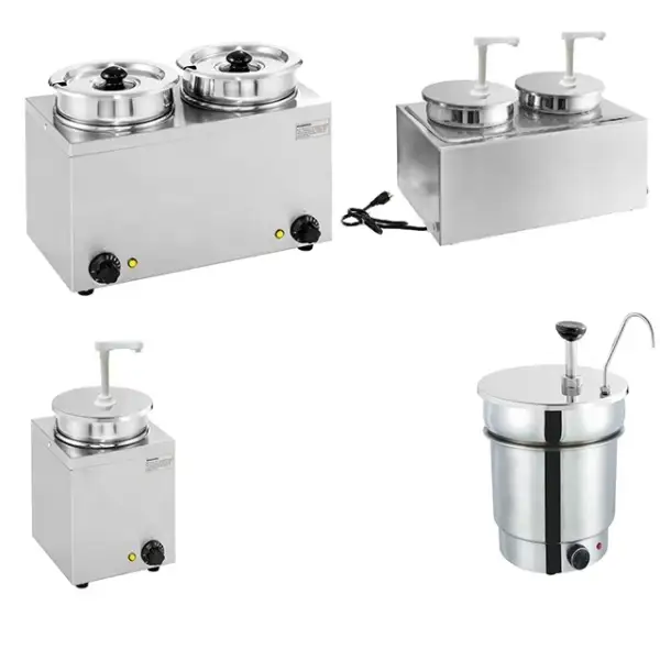 Commercial Restaurant Stainless Steel Electric Countertop Sauce Warmer Dispenser For Nacho Cheese