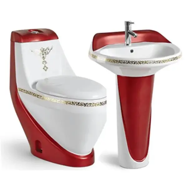 Ceramic Luxury Bathroom Toilet And Basin