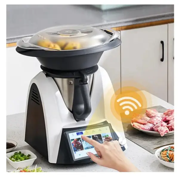 Kitchen Appliances All In One Automatic Smart Cooker Cooking Robot 2LCook Mixer Machine No Fumes Recipe Chip Cooking Guide 1500W