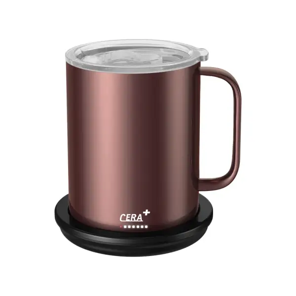 CERA+ Intelligent Automatic Heating Cup SS304 14Oz Temperature Control Smart Mug