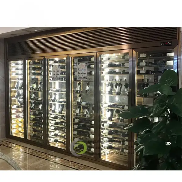 Luxury Living Room Wine Furniture Home Bar Cabinet Glass Wine Liquor Shop Display Cabinet