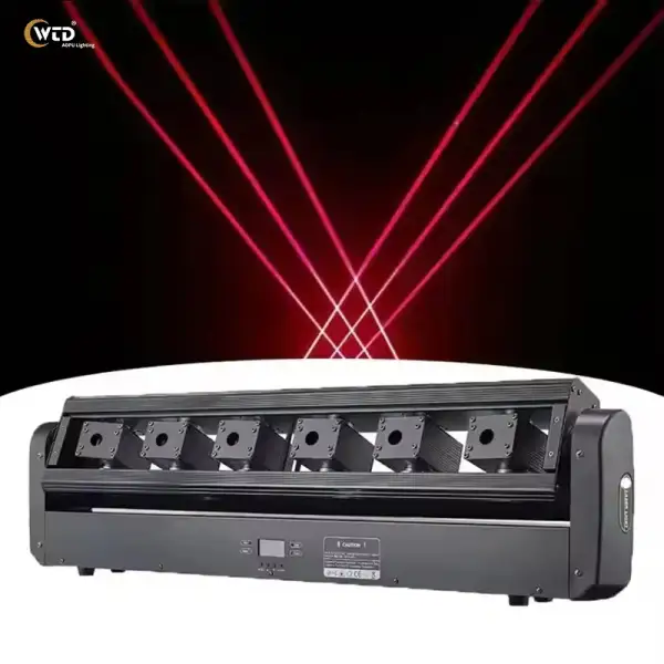 6 Eye Red Beam Moving Head Laser Light For Music Show DJ Disco Party