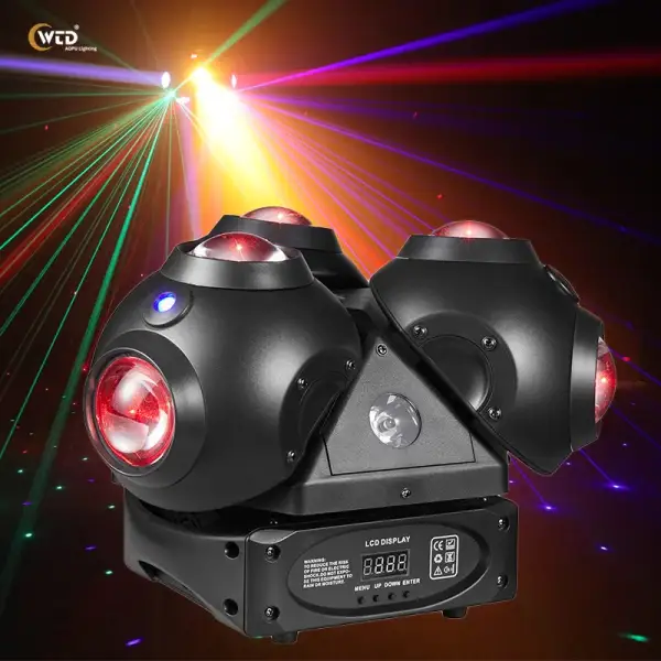 AOPU 180W RGBW BeetleLED Laser Moving Head Light Laser Party Light Magic Ball Stage Light Suitable For Bar Party Wedding