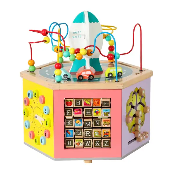 Wooden 8 In 1 Sensory Smart Toys High Quality Creative Multi-Function Educational Kids Activity Busy Box for Unisex Kids