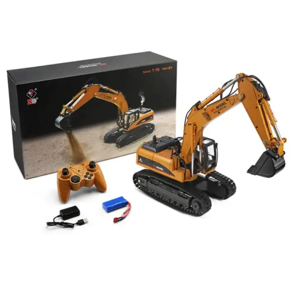 Electric Alloy Metal Digger Model Collection R C Truck Smoke Sound Big Remote Control Excavator