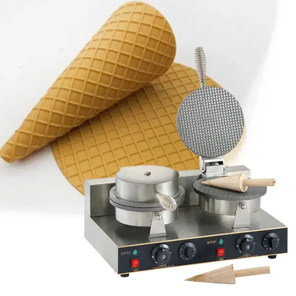 GAINCO Hotel Commercial Cone Waffle Maker Mini Waffles Cones Bakers Wuafleras Ice Cream Cone Machines