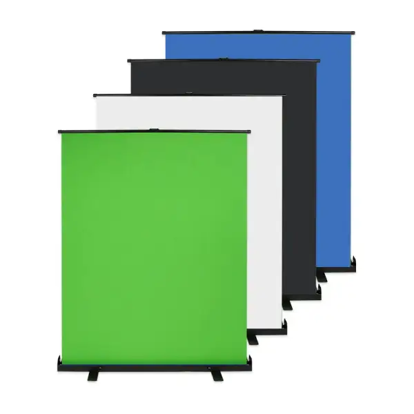 1.5x2M Green Screen Collapsible Backdrop Wrinkle-Resistant Ultra-Quick Setup Background for Streaming Video