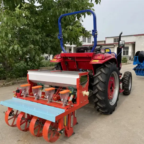 4 Row Tractor for Home Use Features Vegetable Seeder Ridge Fertilization for Sowing Sesame Soybeans Corn