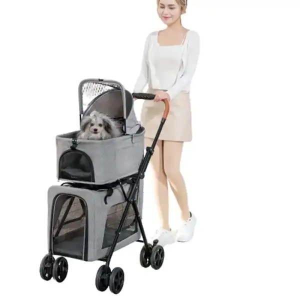 Double Decker Pet Stroller 3 in 1 Pet Carriers & Travel Products