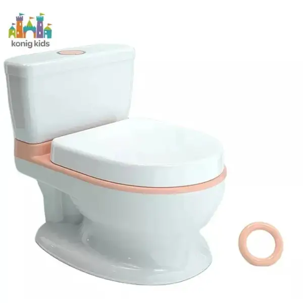 Konig Kids Baby Potty Chair Life-Like Flush Button Sound Potty Seat Baby Potty Training