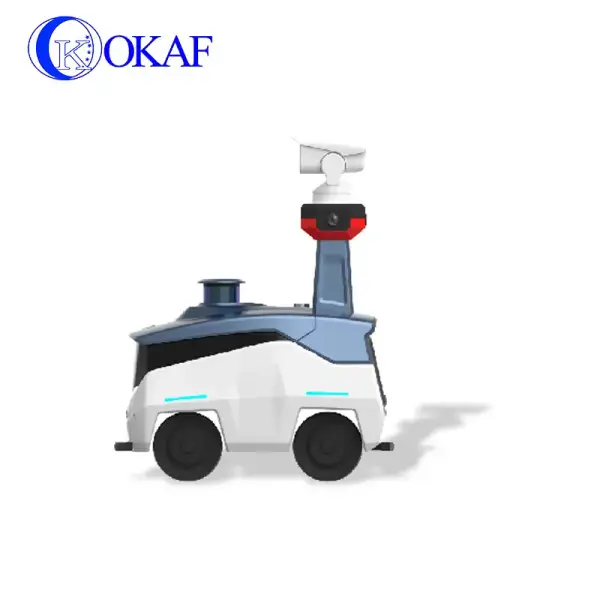 OKAF Remotely Controlled AI Security Autonomous Patrol Robot